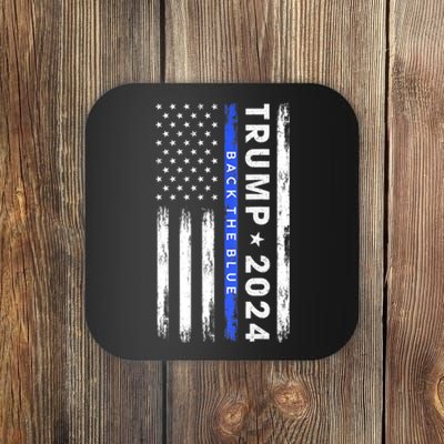 Donald Trump 2024 Back The Blue Coaster