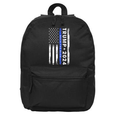 Donald Trump 2024 Back The Blue 16 in Basic Backpack