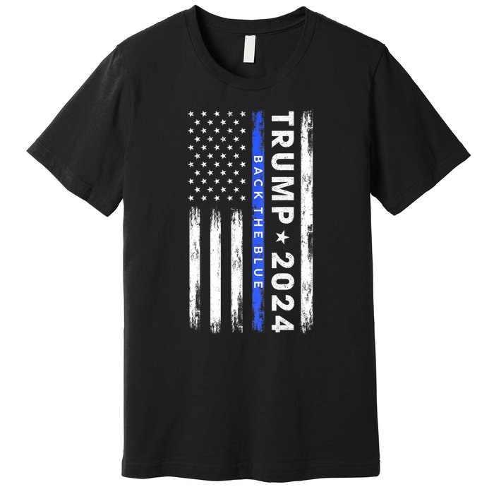 Donald Trump 2024 Back The Blue Premium T-Shirt