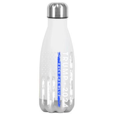 Donald Trump 2024 Back The Blue Stainless Steel Insulated Water Bottle