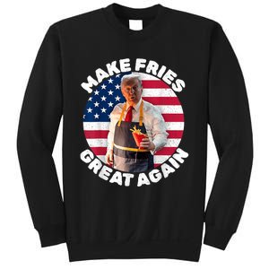 Donald Trump 2024 French Fry Make French Fries Great Again America Flag Design Sweatshirt