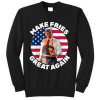 Donald Trump 2024 French Fry Make French Fries Great Again America Flag Design Sweatshirt