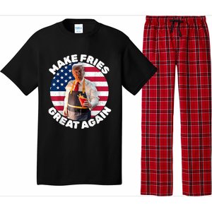 Donald Trump 2024 French Fry Make French Fries Great Again America Flag Design Pajama Set