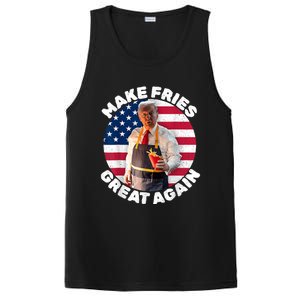 Donald Trump 2024 French Fry Make French Fries Great Again America Flag Design PosiCharge Competitor Tank