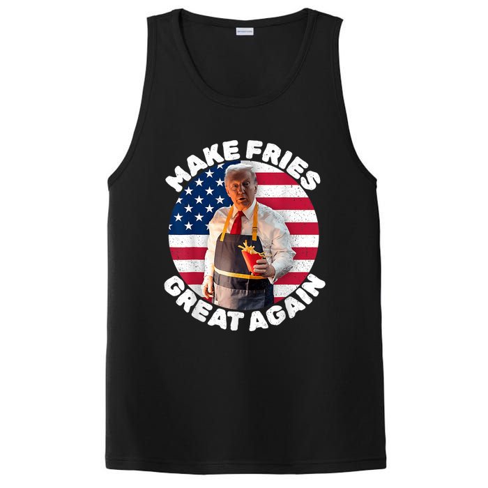 Donald Trump 2024 French Fry Make French Fries Great Again America Flag Design PosiCharge Competitor Tank