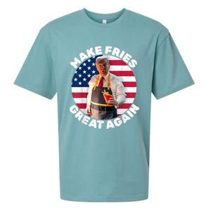 Donald Trump 2024 French Fry Make French Fries Great Again America Flag Design Sueded Cloud Jersey T-Shirt