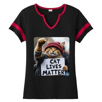 Donald Trump 2024 Cats Cat Lives Matter Trump Gift Ladies Halftime Notch Neck Tee