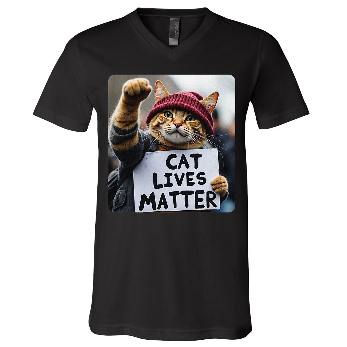 Donald Trump 2024 Cats Cat Lives Matter Trump Gift V-Neck T-Shirt