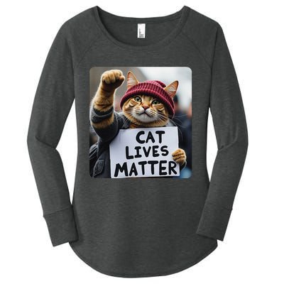 Donald Trump 2024 Cats Cat Lives Matter Trump Gift Women's Perfect Tri Tunic Long Sleeve Shirt