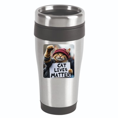 Donald Trump 2024 Cats Cat Lives Matter Trump Gift 16oz Travel Tumbler