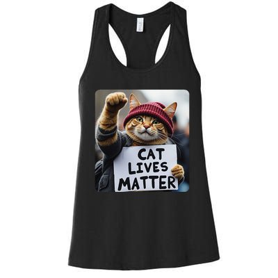 Donald Trump 2024 Cats Cat Lives Matter Trump Gift Women's Racerback Tank