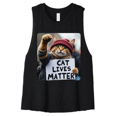 Donald Trump 2024 Cats Cat Lives Matter Trump Gift Women's Racerback Cropped Tank