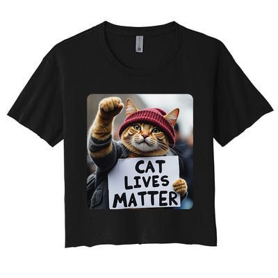 Donald Trump 2024 Cats Cat Lives Matter Trump Gift Women's Crop Top Tee