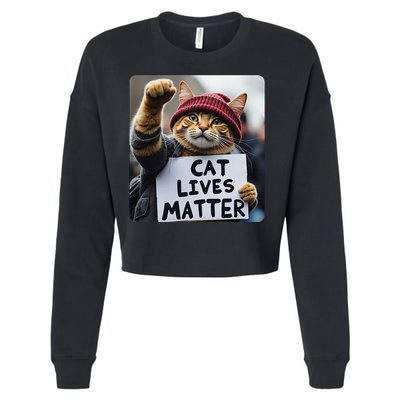 Donald Trump 2024 Cats Cat Lives Matter Trump Gift Cropped Pullover Crew