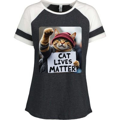 Donald Trump 2024 Cats Cat Lives Matter Trump Gift Enza Ladies Jersey Colorblock Tee