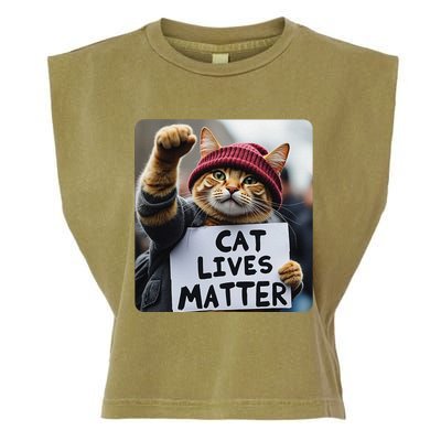 Donald Trump 2024 Cats Cat Lives Matter Trump Gift Garment-Dyed Women's Muscle Tee