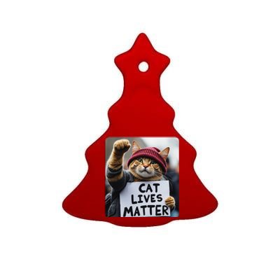 Donald Trump 2024 Cats Cat Lives Matter Trump Gift Ceramic Tree Ornament