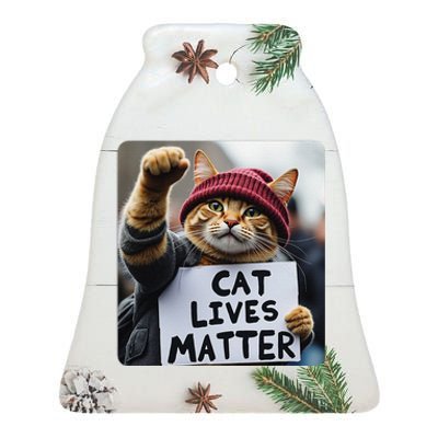 Donald Trump 2024 Cats Cat Lives Matter Trump Gift Ceramic Bell Ornament