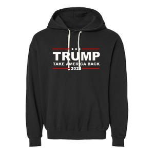 Donald Trump 2024 Take America Back Usa United States Garment-Dyed Fleece Hoodie