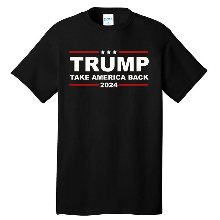 Donald Trump 2024 Take America Back Usa United States Tall T-Shirt