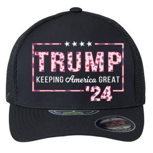 Donald Trump 2024 President Pro Trump Leopard Print Cute Gift Flexfit Unipanel Trucker Cap