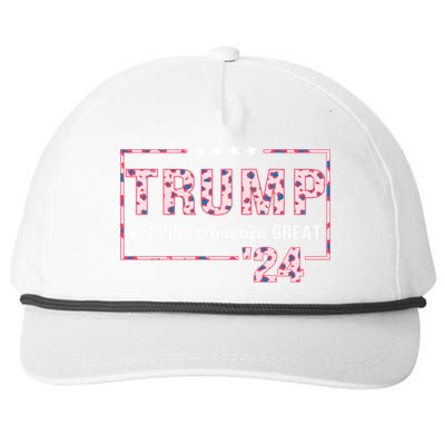 Donald Trump 2024 President Pro Trump Leopard Print Cute Gift Snapback Five-Panel Rope Hat