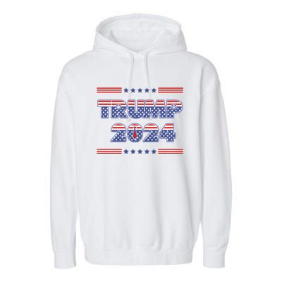 Donald Trump 2024 Patriotic Political Humor Meaningful Gift Garment-Dyed Fleece Hoodie