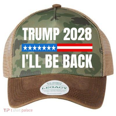 Donald Trump 2028 Election Trump 2028 I'll Be Back Legacy Tie Dye Trucker Hat