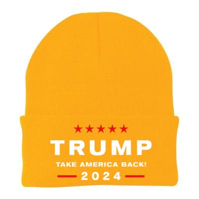 Donald Trump 2024 Take America Back Election The Return Meaningful Gift Knit Cap Winter Beanie