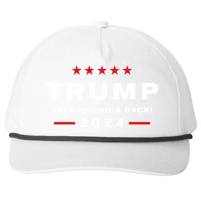 Donald Trump 2024 Take America Back Election The Return Meaningful Gift Snapback Five-Panel Rope Hat