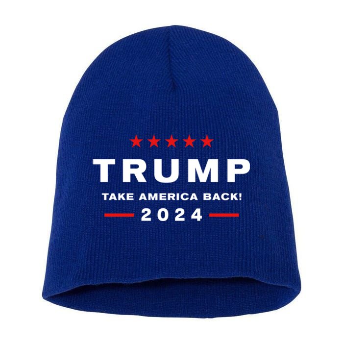 Donald Trump 2024 Take America Back Election The Return Meaningful Gift Short Acrylic Beanie