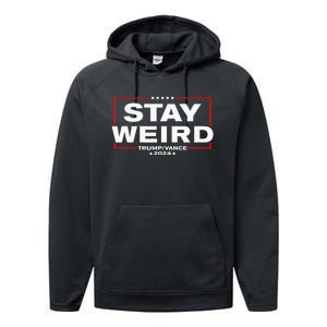 Donald Trump 2024 Stay Weird Jd Vance Performance Fleece Hoodie