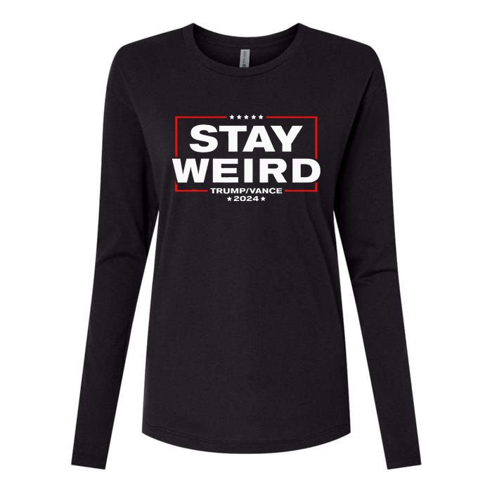 Donald Trump 2024 Stay Weird Jd Vance Womens Cotton Relaxed Long Sleeve T-Shirt