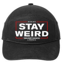 Donald Trump 2024 Stay Weird Jd Vance 7-Panel Snapback Hat