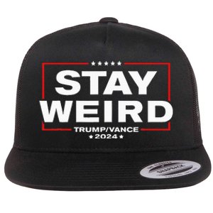 Donald Trump 2024 Stay Weird Jd Vance Flat Bill Trucker Hat