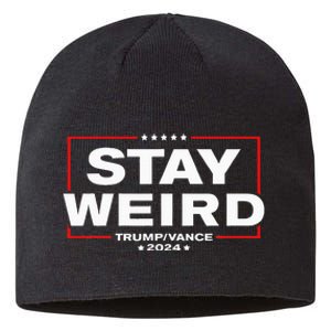 Donald Trump 2024 Stay Weird Jd Vance Sustainable Beanie