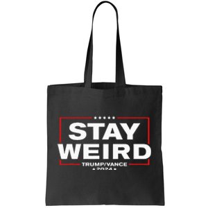 Donald Trump 2024 Stay Weird Jd Vance Tote Bag