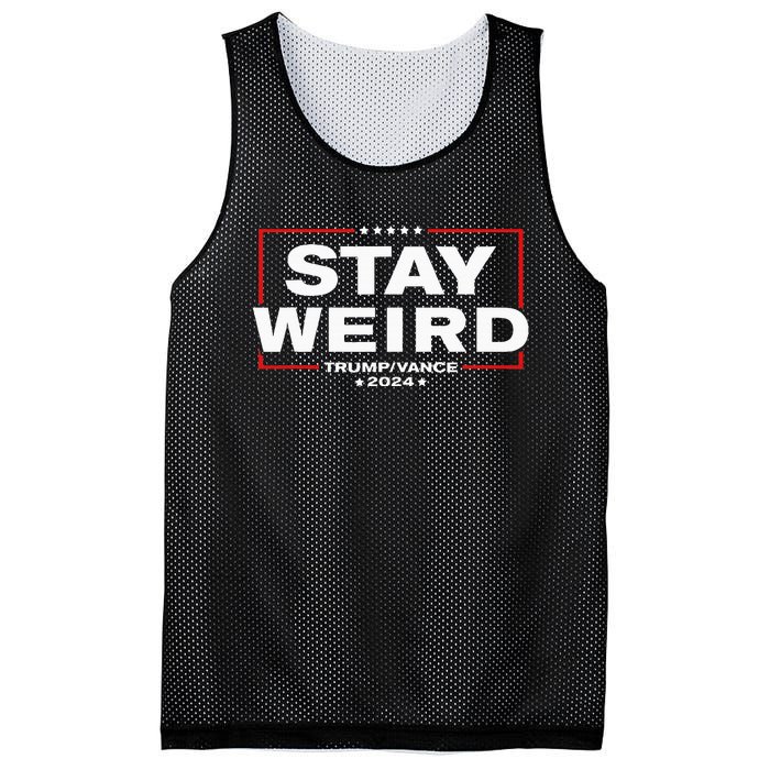 Donald Trump 2024 Stay Weird Jd Vance Mesh Reversible Basketball Jersey Tank