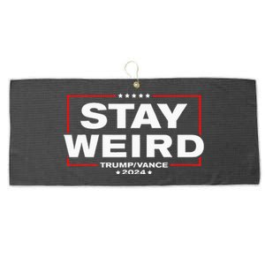 Donald Trump 2024 Stay Weird Jd Vance Large Microfiber Waffle Golf Towel