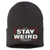 Donald Trump 2024 Stay Weird Jd Vance Sustainable Knit Beanie