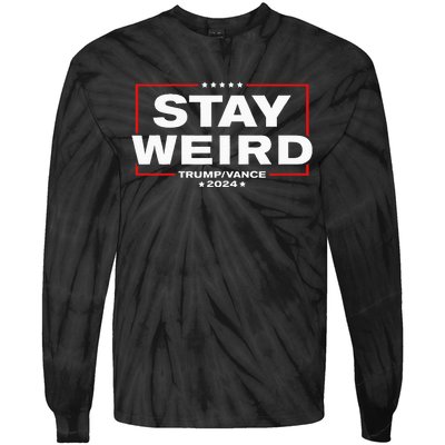 Donald Trump 2024 Stay Weird Jd Vance Tie-Dye Long Sleeve Shirt