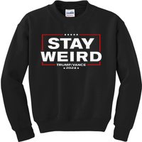 Donald Trump 2024 Stay Weird Jd Vance Kids Sweatshirt