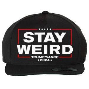 Donald Trump 2024 Stay Weird Jd Vance Wool Snapback Cap