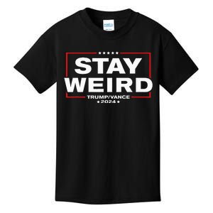 Donald Trump 2024 Stay Weird Jd Vance Kids T-Shirt