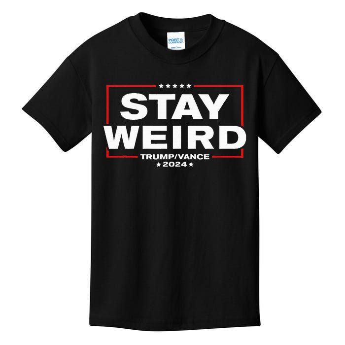 Donald Trump 2024 Stay Weird Jd Vance Kids T-Shirt