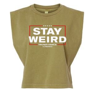 Donald Trump 2024 Stay Weird Jd Vance Garment-Dyed Women's Muscle Tee