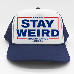 Donald Trump 2024 Stay Weird Jd Vance Trucker Hat