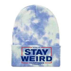 Donald Trump 2024 Stay Weird Jd Vance Tie Dye 12in Knit Beanie