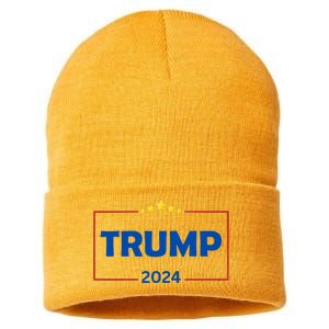 Donald Trump 2024 Take America Back Usa United States Sustainable Knit Beanie