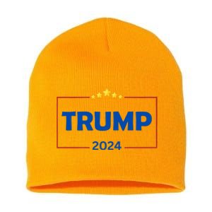 Donald Trump 2024 Take America Back Usa United States Short Acrylic Beanie